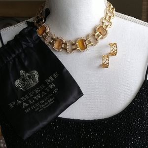 Dress necklace and earrings